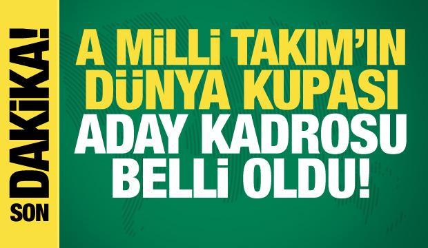 A Milli Takım'ın geniş aday kadrosu a&ccedil;ıklandı!