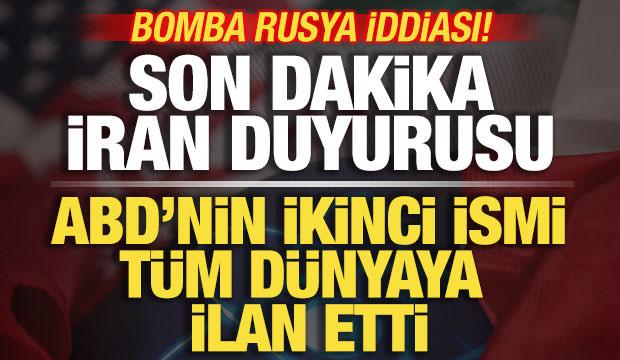 ABD t&uuml;m d&uuml;nyaya ilan etti! Son dakika İran duyurusu! Bomba Rusya iddiası