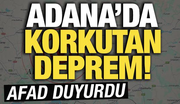 Adana'da 4,9 b&uuml;y&uuml;kl&uuml;ğ&uuml;nde deprem!