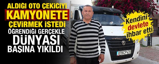 Aldığı oto &ccedil;ekiciyi kamyonete &ccedil;evirmek istedi, &ouml;ğrendiği ger&ccedil;ekle d&uuml;nyası başına yıkıldı 