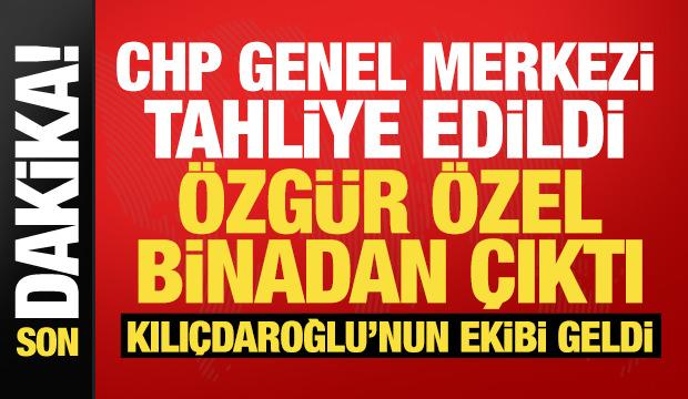 CHP Genel Merkezi tahliye edildi: &Ouml;zg&uuml;r &Ouml;zel binadan &ccedil;ıktı! İşte son durum...