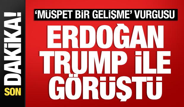 Cumhurbaşkanı Erdoğan, ABD Başkanı Trump ile g&ouml;r&uuml;şt&uuml;