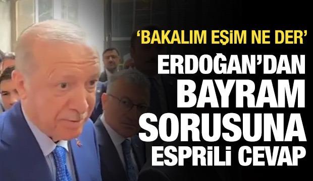 Cumhurbaşkanı Erdoğan'dan Bayram sorusuna esprili cevap