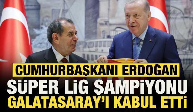 Cumhurbaşkanı Recep Tayyip Erdoğan, şampiyon Galatasaray&rsquo;ı kabul etti.