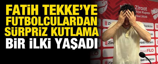 Fatih Tekke'ye s&uuml;rpriz kutlama: Bir ilki yaşadı