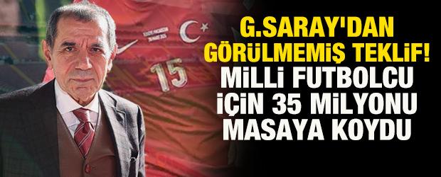 Galatasaray'dan g&ouml;r&uuml;lmemiş teklif! Milli futbolcu i&ccedil;in 35 milyon euroyu masaya koydu