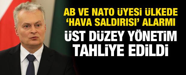 Litvanya'da İHA alarmı! Cumhurbaşkanı ve Başbakan sığınağa g&ouml;t&uuml;r&uuml;ld&uuml;