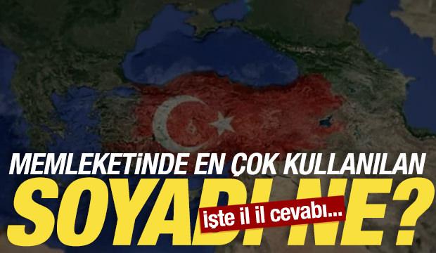 Memleketinde en &ccedil;ok kullanılan soyadı ne? İşte il il cevabı...
