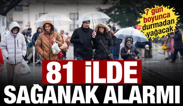 Meteoroloji alarm verdi! T&uuml;rkiye&rsquo;ye 7 g&uuml;n boyunca sağanak geliyor