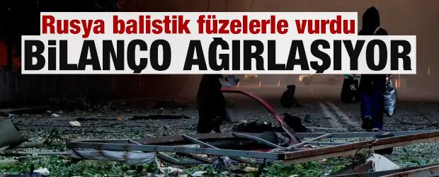 Rusya balistik f&uuml;zelerle vurdu! &Ouml;l&uuml; ve yaralılar var