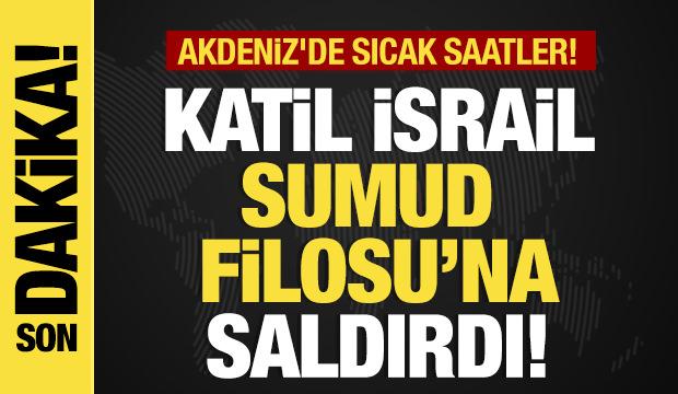 Son dakika...İsrail savaş gemileri ile geldi! Sumud Filosu'na al&ccedil;ak saldırı!