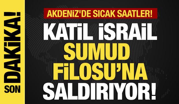 Son dakika...İsrail savaş gemileri ile geldi! Sumud Filosu'na al&ccedil;ak saldırı!