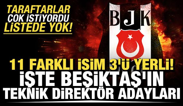 Tam 11 farklı isim 3'&uuml; yerli! İşte Beşiktaş'ın teknik direkt&ouml;r adayları