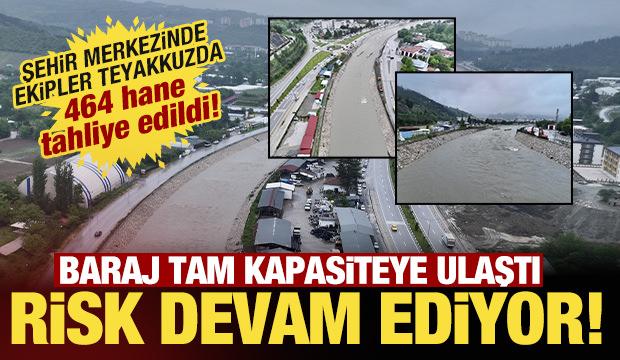 Taşkın riski devam ediyor: Baraj y&uuml;zde 100'e ulaştı! 464 hane tahliye edildi