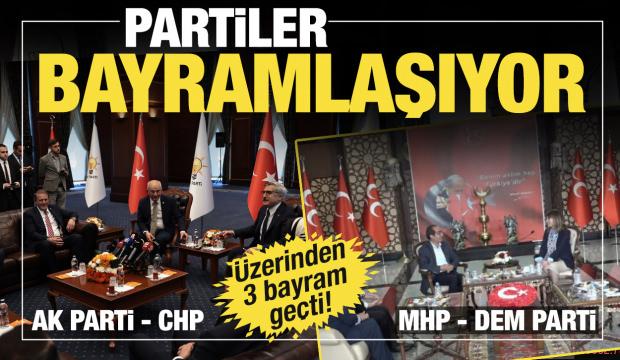 AK Parti ve CHP heyetleri bayramlaştı!