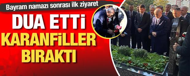 Bah&ccedil;eli, T&uuml;rkeş'in kabrini ziyaret etti