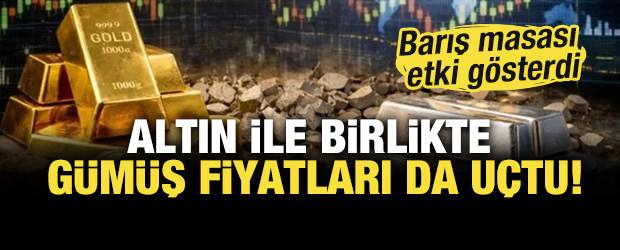 Barış masası etki g&ouml;sterdi: Altın ile birlikte g&uuml;m&uuml;ş fiyatları da u&ccedil;tu!