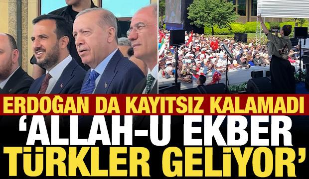Cumhurbaşkanı Erdoğan ''T&uuml;rkler geliyor" eserine eşlik etti