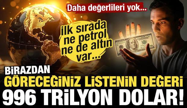 D&uuml;nyanın en değerli 50 varlığı tam liste! İlk sırada ne altın ne de petrol var!
