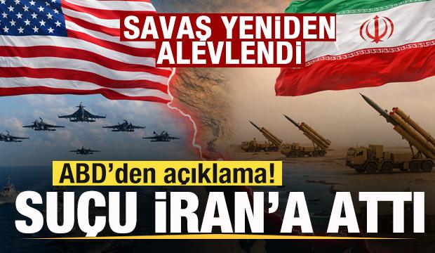 F&uuml;zeler ateşlendi! Savaş yeniden alevlendi ABD'den son dakika a&ccedil;ıklaması! Su&ccedil;u İran'a attı