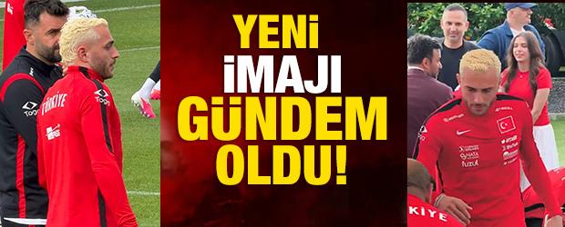  Galatasaraylı Barış Alper Yılmaz milli takım kampındaki yeni imajıyla  dikkat &ccedil;ekti