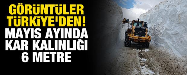 G&ouml;r&uuml;nt&uuml;ler T&uuml;rkiye'den! Mayıs ayında kar kalınlığı 6 metre