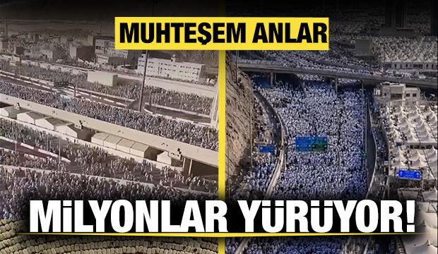 Hacı adayları Arafat yolunda