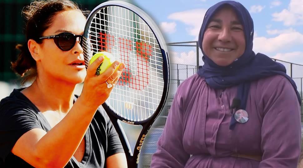 H&uuml;lya Avşar kendisine teniste meydan okuyan Urfalı Fatma'ya yanıt verdi! 