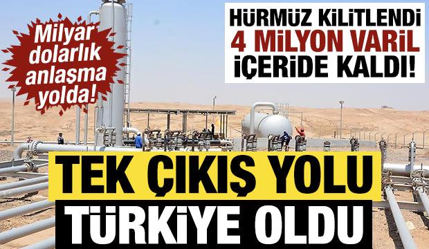 H&uuml;rm&uuml;z kilitlendi, 4 milyon varil i&ccedil;eride kaldı! Tek &ccedil;ıkış yolu T&uuml;rkiye oldu