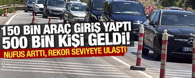 İl&ccedil;eye 150 bin ara&ccedil; giriş yaptı, 500 bin kişi geldi! Rekor seviye