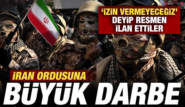 İran ordusuna b&uuml;y&uuml;k darbe! 'izin vermeyeceğiz' deyip yeni kararı resmen a&ccedil;ıkladılar!