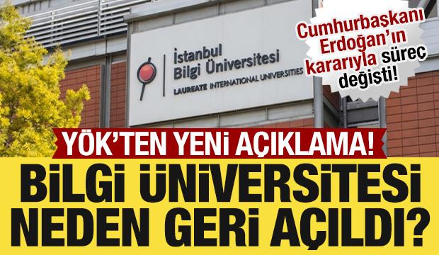 İstanbul Bilgi &Uuml;niversitesi neden geri a&ccedil;ıldı? Y&Ouml;K'ten yeni a&ccedil;ıklama!