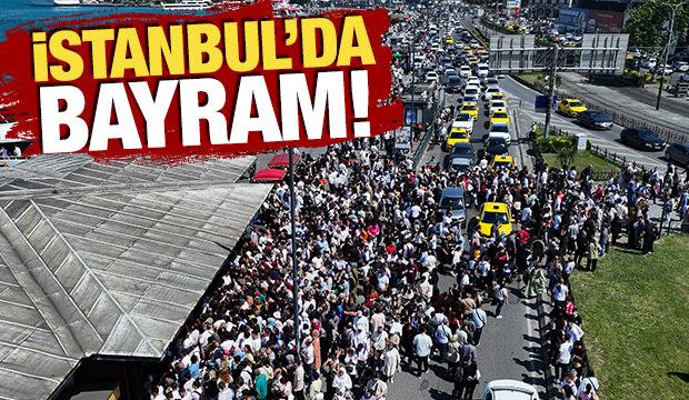İstanbul'da bayram yoğunluğu! Vatandaşlar doldu taştı