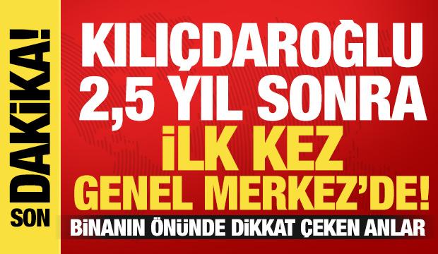 Kemal Kılı&ccedil;daroğlu 2,5 yıl sonra ilk kez Genel Merkez'de! Dikkat &ccedil;eken anlar