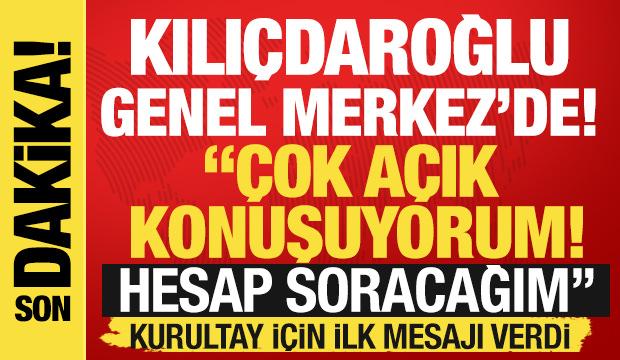 Kemal Kılı&ccedil;daroğlu 2,5 yıl sonra ilk kez Genel Merkez'de! İlk mesajını verdi