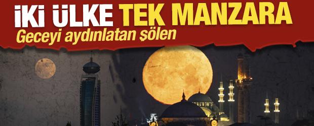 T&uuml;rkiye ve Irak semalarında b&uuml;y&uuml;leyici dolunay ş&ouml;leni 