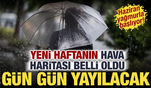 Yeni haftanın haritası belli oldu! Meteoroloji'den sağanak alarmı: G&uuml;n g&uuml;n yayılacak