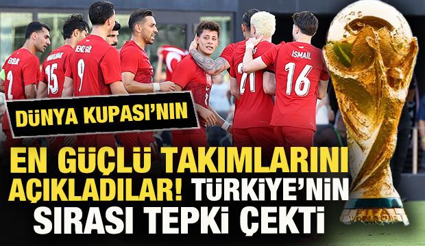 2026 D&uuml;nya Kupası'nın en g&uuml;&ccedil;l&uuml; takımlarını a&ccedil;ıkladılar! T&uuml;rkiye'nin sırası tepki &ccedil;ekti