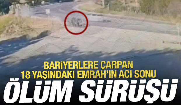 Adıyaman'da 18 yaşındaki gencin bariyerlere &ccedil;arparak &ouml;ld&uuml;ğ&uuml; kazanın g&ouml;r&uuml;nt&uuml;leri 