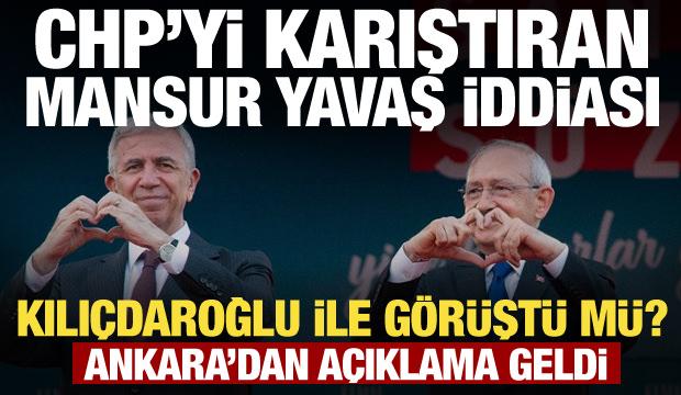 Ankara'yı karıştıran Mansur Yavaş iddiası! Kılı&ccedil;daroğlu ile g&ouml;r&uuml;şt&uuml; m&uuml;? Jet yanıt geldi