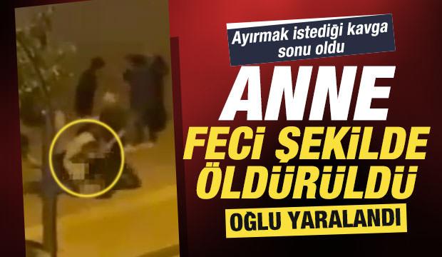 Ayırmak istediği kavga sonu oldu: Anne &ouml;ld&uuml;, oğlu yaralandı