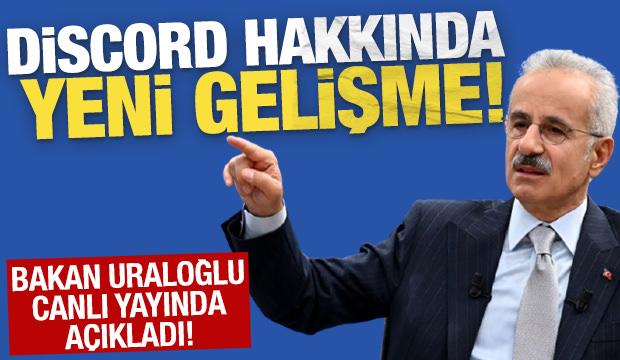 Bakan Uraloğlu a&ccedil;ıkladı! Discord yeniden a&ccedil;ılıyor
