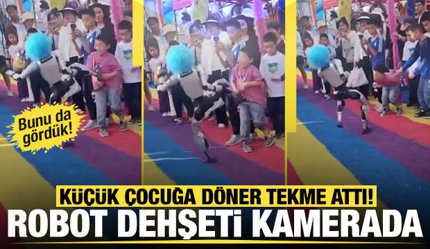&Ccedil;in'de robot dehşeti: Palya&ccedil;o robot k&uuml;&ccedil;&uuml;k &ccedil;ocuğa d&ouml;ner tekme attı