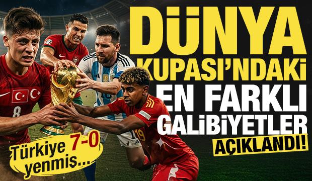 D&uuml;nya Kupası'ndaki en farklı galibiyetler a&ccedil;ıklandı! T&uuml;rkiye 7-0 yenmiş...