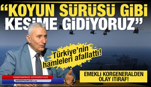 Emekli Yunan General Loukopoulos'tan T&uuml;rkiye itirafı: Koyun s&uuml;r&uuml;s&uuml; gibi kesime gidiyoruz