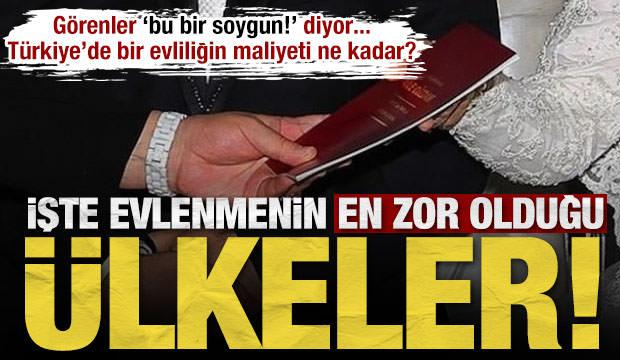 Evlenmenin en pahalı olduğu &uuml;lkeler a&ccedil;ıklandı! T&uuml;rkiye'de durum nasıl?