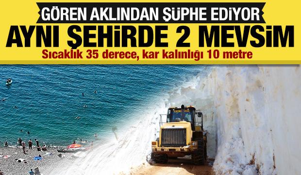 G&ouml;ren aklından ş&uuml;phe ediyor! Aynı şehirde 2 mevsim!