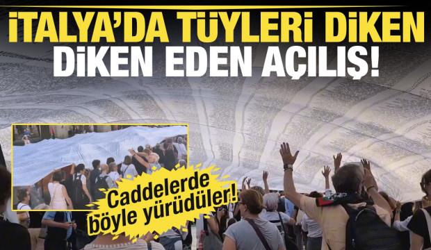 İtalya'da, İsrail'in Gazze'deki saldırılarında vefat eden Filistinli &ccedil;ocuklar anıldı