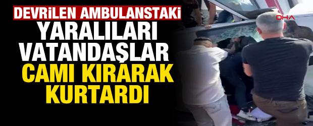 Kağıthane'de motosikletle &ccedil;arpışan ambulans devrildi: 3'&uuml; sağlık &ccedil;alışanı 4 yaralı