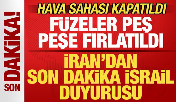 Kanlı saldırı sonrası İran'dan son dakika İsrail duyurusu! F&uuml;zeler peş peşe fırlatıldı